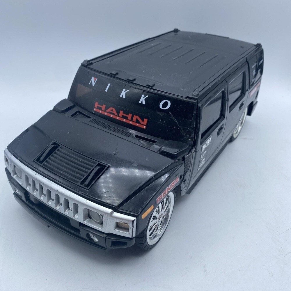 Rare Nikko 6.0v Slammed Hummer H2 With Spinners for Parts or Repair, Untested